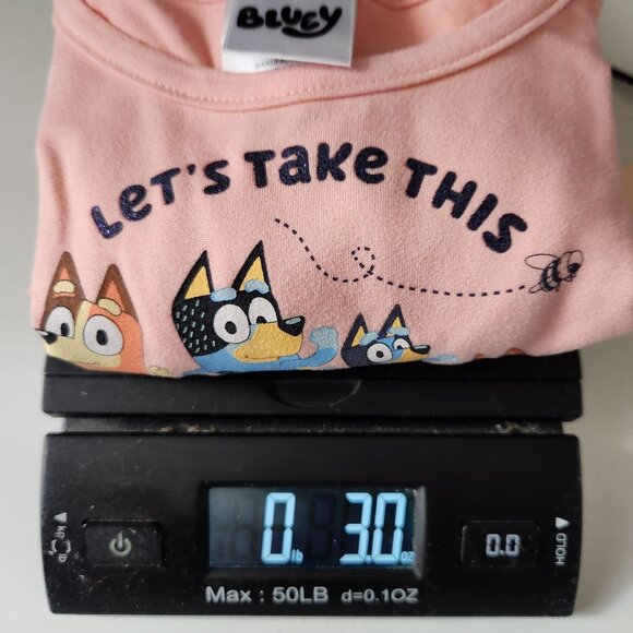 Bluey Kids Pink Dress 3T Bluey Characters "Lets Take This To The Max" Short Slee - Picture 6 of 6